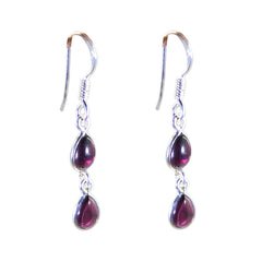 Luisa Minimalist Red Dangle Earrings for Stylish Looks Garnet Red Dangle