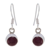 Addison Minimalist Red Dangle Earrings for Everyday Glam Garnet Red Dangle