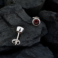 Hina Minimalist Red Stud Earrings for Everyday Wear