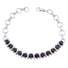 Ines Minimalist Red Tennis Bracelet for Everyday Glam Garnet Red