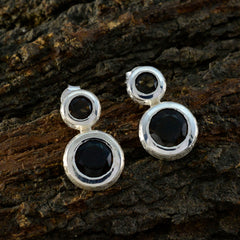 Emily Minimalist Stud Earrings with Gemstone Accent