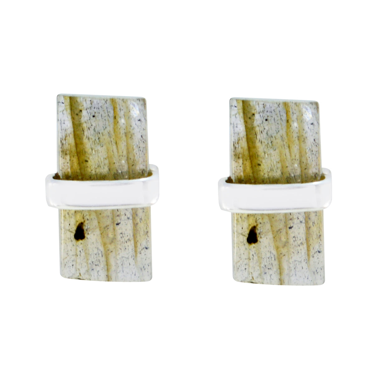 Violet Minimalist Stud Earrings in Elegant Design Rose Quartz Pink Stud