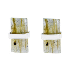 Violet Minimalist Stud Earrings in Elegant Design Rose Quartz Pink Stud