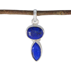Genesis Modern Blue Pendant Necklace for Everyday Glam Lapis Lazuli Blue Blue