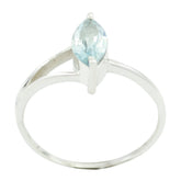 Zoey Modern Blue Solitaire Ring for Stylish Elegance Blue Topaz Blue