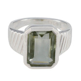 Zazlle Modern Light Green Solitaire Ring Green Amethyst Green