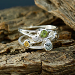 Zazlle Modern Multicolor Gemstone Ring for Every Occasion