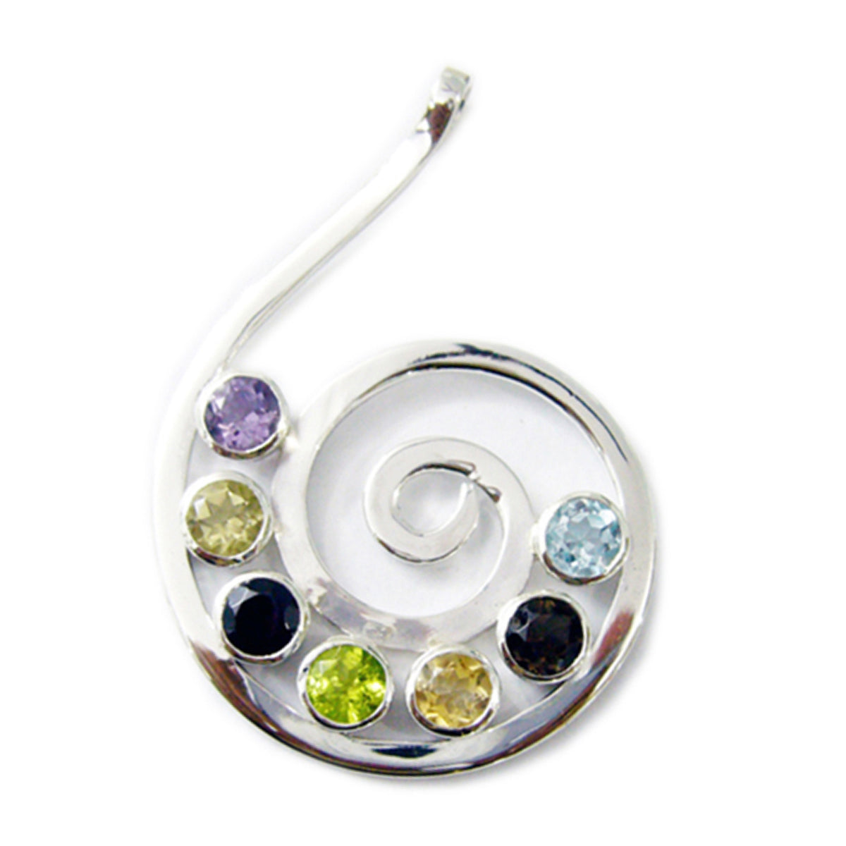 Nora Modern Multicolor Pendant for Stylish Looks Multi Stone multicolor Multicolor