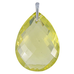 Kennedy Modern Pendant Jewelry with Yellow Gemstone Lemon Quartz Yellow Yellow