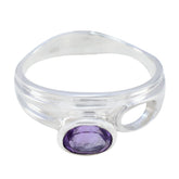 Ella Modern Purple Solitaire Ring for Everyday Glam Amethyst Purple