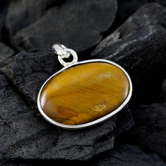 Nayara Modern Slim Pendant Jewelry with Tiger Eye Stone