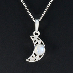 Emma White Moon & Star Whisper-thin Pendant