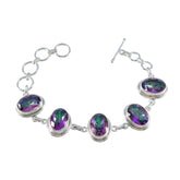 Katharina Multi Gemstone Link Bracelet for Every Occasion Mystic Quartz multicolor