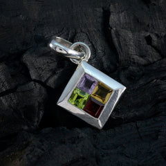 Marie Multicolor Abstract Pendant - Vibrant Gemstone Design