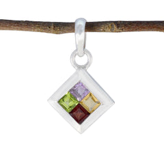 Marie Multicolor Abstract Pendant - Vibrant Gemstone Design Multi Stone multicolor Multicolor