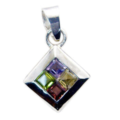 Marie Multicolor Abstract Pendant - Vibrant Gemstone Design