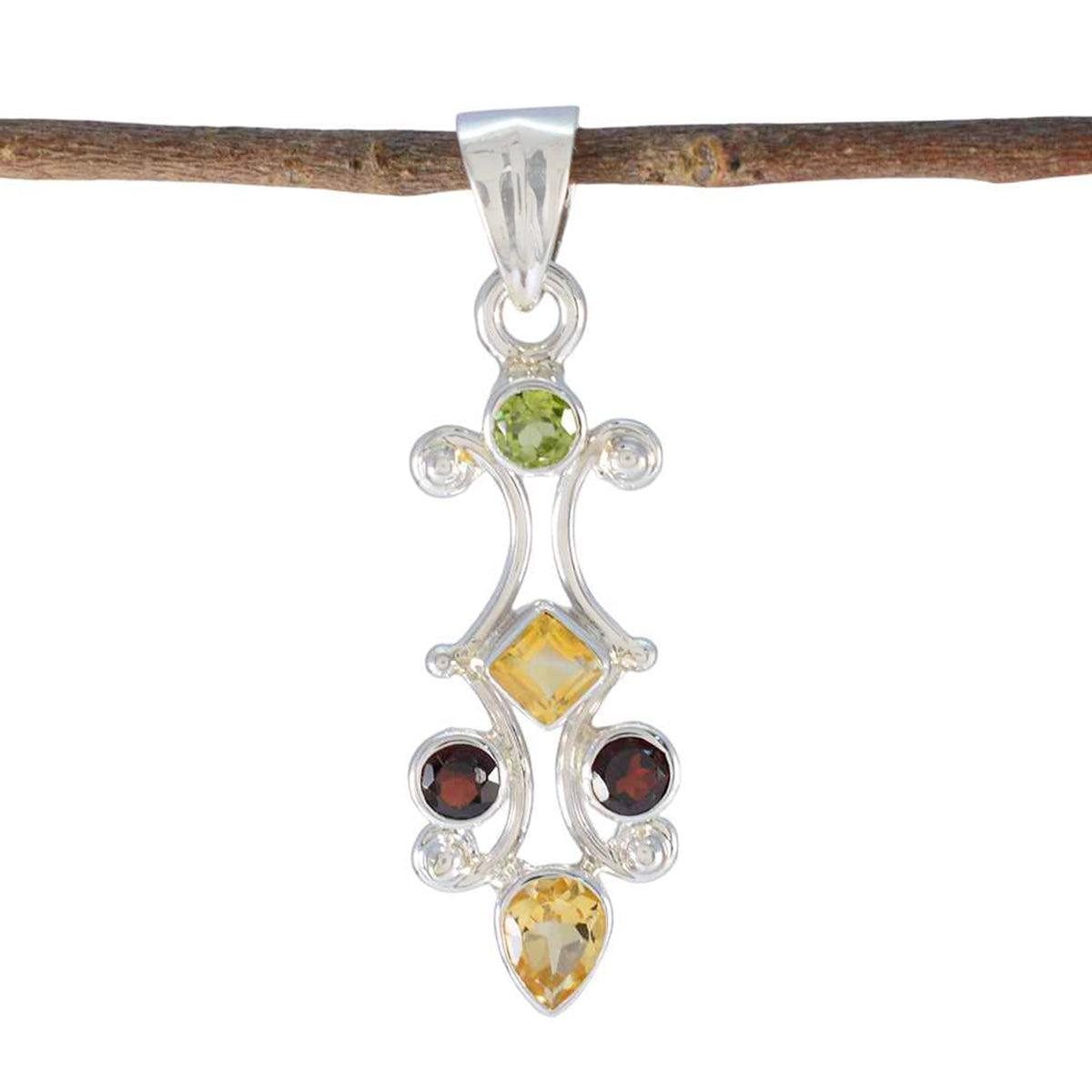 Audrey multicolor Abstract Whisper-thin Pendant Multi Stone multicolor Multicolor