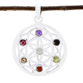 Sarah Multicolor Art Deco Pendant with Gemstones Multi Stone multicolor Multicolor