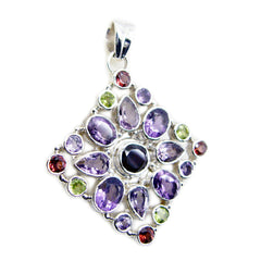 Victoria Multicolor Chunky Pendant for Stylish Looks Multi Stone multicolor Multicolor