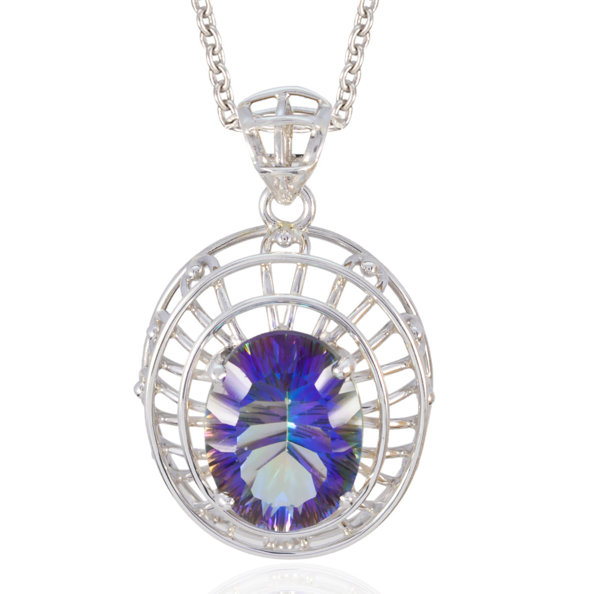 Leah Multicolor Chunky Pendant for Everyday Glam Mystic Quartz multicolor Multicolor