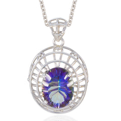 Leah Multicolor Chunky Pendant for Everyday Glam Mystic Quartz multicolor Multicolor