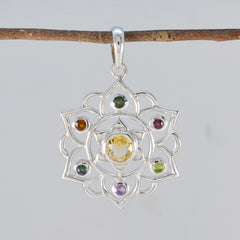Sofia Multicolor Classic Pendant - Gemstone Charm