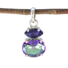 Zoe Multicolor Cocktail Pendant for Everyday Glam Multi Stone multicolor Multicolor