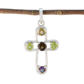 Bella Multicolor Dainty Pendant for Effortless Style Multi Stone multicolor Multicolor