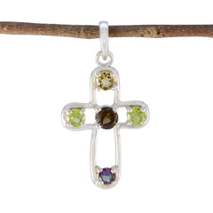Bella Multicolor Dainty Pendant for Effortless Style Multi Stone multicolor Multicolor