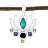 Ava Multicolor Dainty Pendant for Everyday Elegance Multi Stone multicolor Multicolor