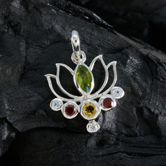 Pilar Multicolor Dainty Pendant with Gemstone Detail