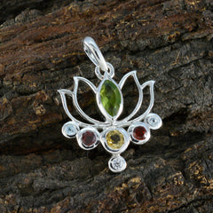 Pilar Multicolor Dainty Pendant with Gemstone Detail