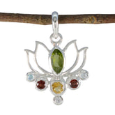 Pilar Multicolor Dainty Pendant with Gemstone Detail Multi Stone multicolor Multicolor