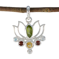 Pilar Multicolor Dainty Pendant with Gemstone Detail Multi Stone multicolor Multicolor