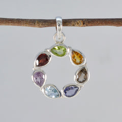 Lili Multicolor Dainty Pendant with Gemstones