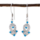 Elena Multicolor Dangle Earrings India - Chic Gemstone Design Multi CZ multicolor Dangle