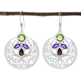 Josephine Multicolor Dangle Earrings India - Gemstone Style Multi multicolor Dangle