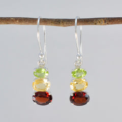 Skylar Multicolor Dangle Earrings in Gemstone Design