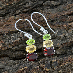 Skylar Multicolor Dangle Earrings in Gemstone Design