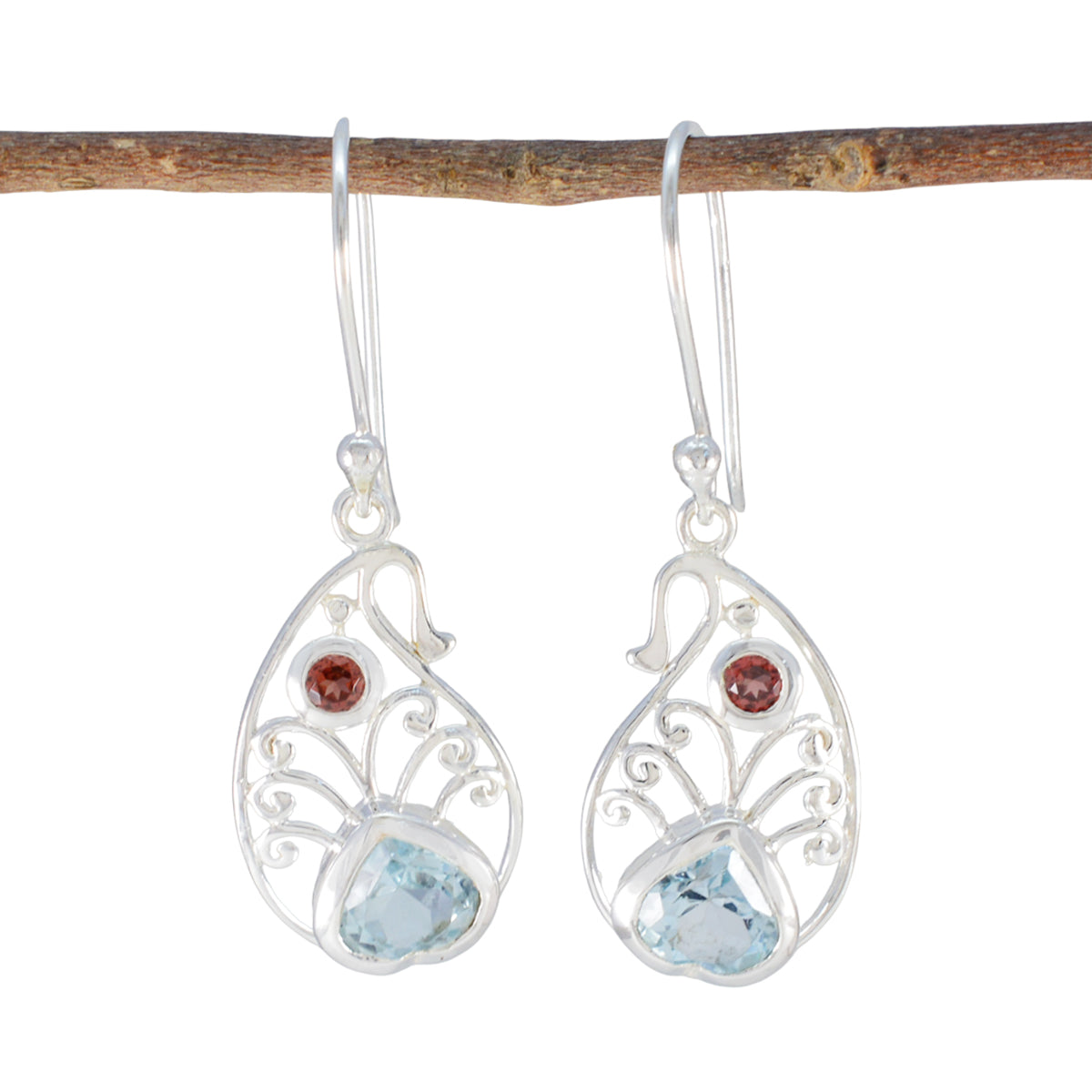 Freya Multicolor Dangle Earrings with Gemstone Accents Multi multicolor Dangle