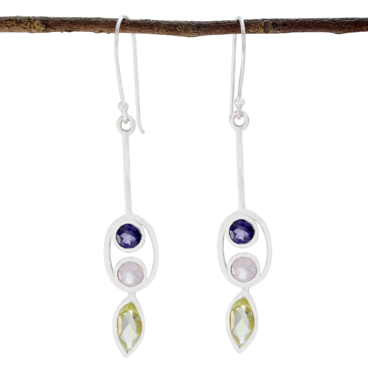Stella Multicolor Dangle Earrings in Stunning Gemstone Design Multi multicolor Dangle