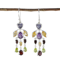 Soo-jin Multicolor Dangle Earrings for Glam Style Multi multicolor Dangle