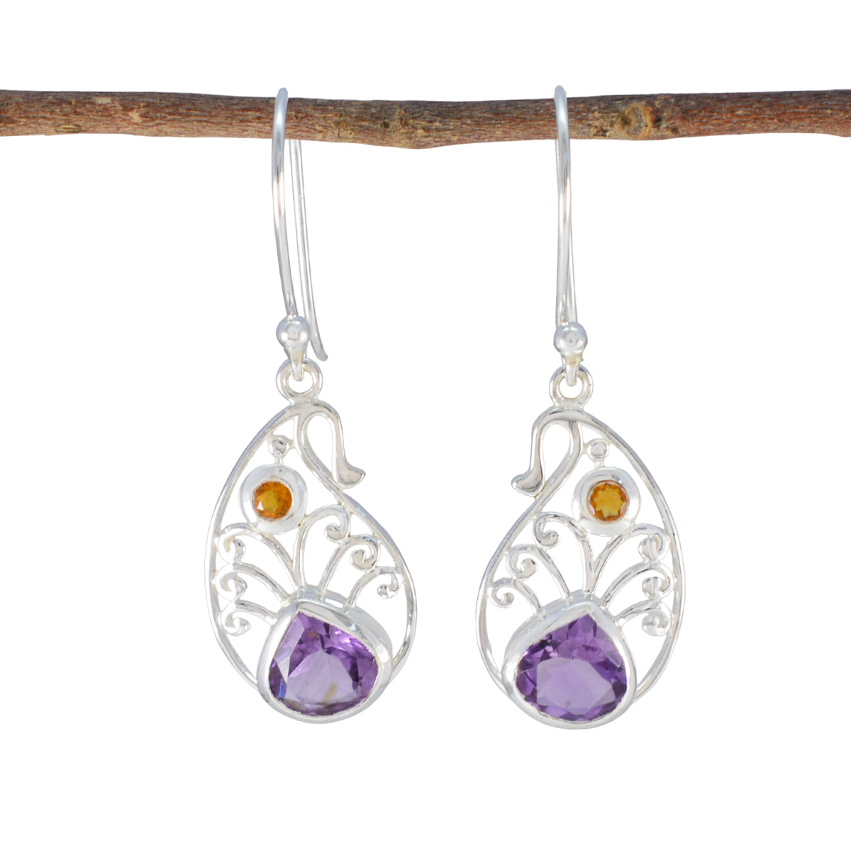 Genesis Multicolor Dangle Earrings with Gemstone Accents Multi multicolor Dangle