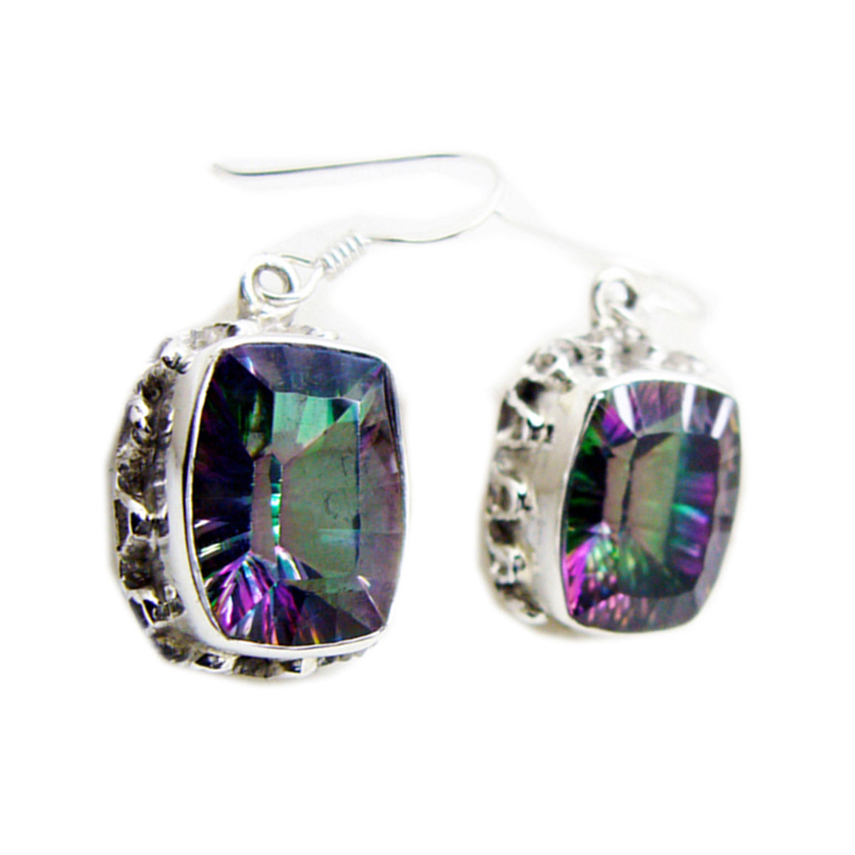 Zoe Multicolor Dangle Earrings for Everyday Glam Mystic Quartz multicolor Dangle