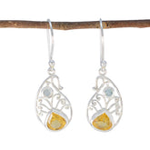 Emily Multicolor Dangle Earrings with Gemstone Detail Multi multicolor Dangle