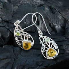 Ellie Multicolor Dangle Earrings with Gemstone Elegance