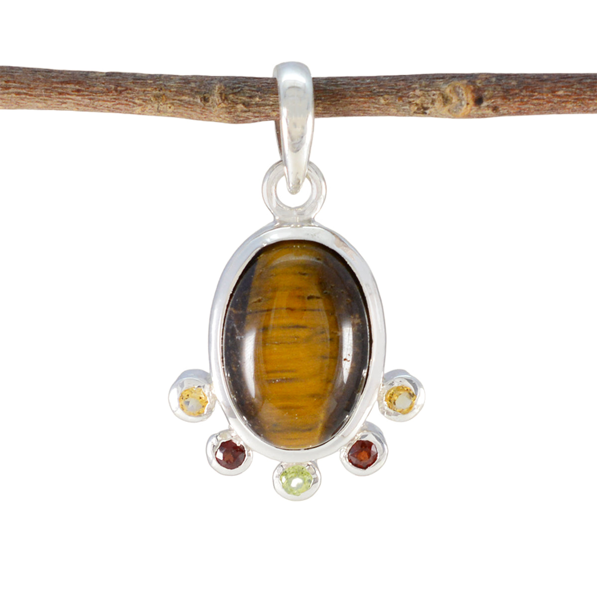 Ella Multicolor Engagement Pendant with Gemstone Detail Multi Stone multicolor Multicolor