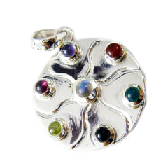 Pauline Multicolor Engagement Pendant in Gemstone Design