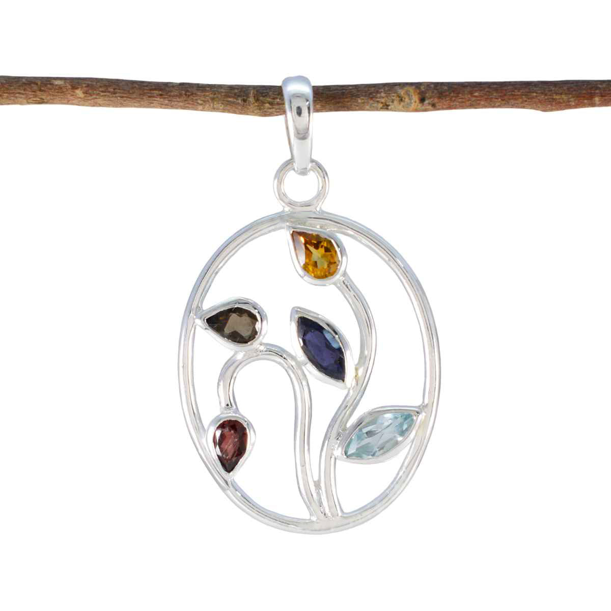 Aaliyah multicolor Engagement Classic Pendant Multi Stone multicolor Multicolor