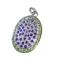 Siti Multicolor Eternity Pendant with Gemstone Glow